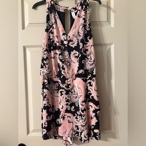 Elegant Paisley Print Skort Dress